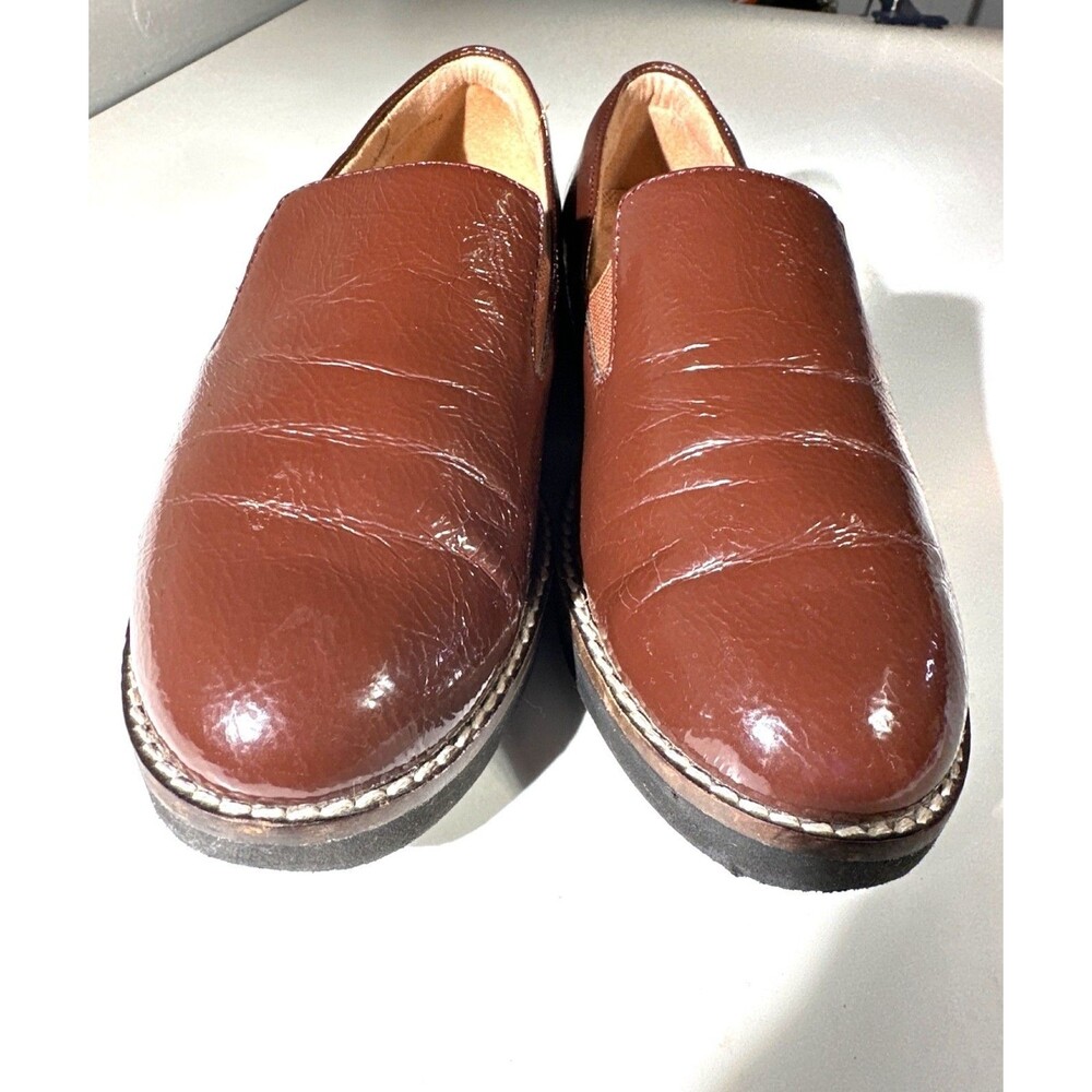 SoftWalk Womens Brown Leather Slip-On Comfort Shoes